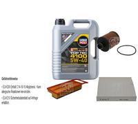 FEBI Controllo set 5L LIQUI MOLY Top Tec 4100 5W-40 per Fiat Panda 169 1.3 D