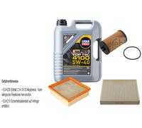 Febi Controllo Set 5L Liqui Moly Top Tec 4100 5W-40 per Filtro Opel Meriva