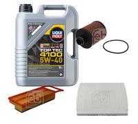 FEBI Controllo Set 5L LIQUI MOLY Top Tec 4100 5W-40 Per Ford KA RU8 1.3 TDCi