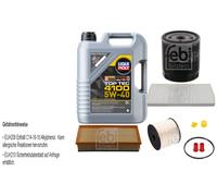 Febi Controllo Set 5L Liqui Moly Top Tec 4100 5W-40 per Legno Lancia Phedra