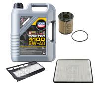 FEBI Controllo Set 5L LIQUI MOLY Top Tec 4100 5W-40 Per Opel Agila (A) 1.3
