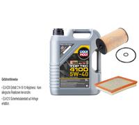 Febi Controllo Set 5L Liqui Moly Top Tec 4100 5W-40 per Opel Astra J Roulette