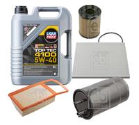 Febi Controllo Set 5L Liqui Moly Top Tec 4100 5W-40 per Opel Combo Van