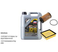 FEBI Controllo Set 5L LIQUI MOLY TOP TEC 4100 5W-40 Per Opel Corsa D S07 1.6