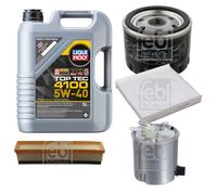 FEBI Controllo Set 5L LIQUI MOLY TOP TEC 4100 5W-40 Per Renault Logan I LS