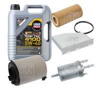FEBI Controllo set 5L LIQUI MOLY Top Tec 4100 5W-40 per VW EOS 1F7 1F8 2.0