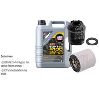 Febi Controllo Set 5L Liqui Moly Top Tec 4100 5W-40 per VW Polo 6R1