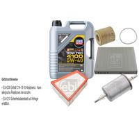 Febi Controllo Set 5L Liqui Moly Top Tec 4100 5W-40 per VW Polo 9N