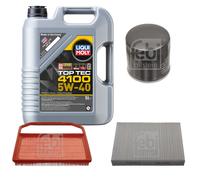 FEBI Controllo Set 5L LIQUI MOLY Top Tec 4100 5W-40 Per VW UP 121 122 BL1