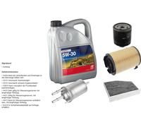 Febi Controllo Set 5L Longlife Plus 5W-30 per Per VW Golf V 1K1 1.4