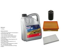 Febi Controllo Set 5L Longlife Plus 5W-30 per Seat Exeo Set Pezzi 3R5 1.8
