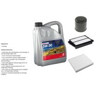 FEBI Controllo Set 5L Longlife Plus 5W-30 Per Suzuki SX4 S-Cross JY 1.0