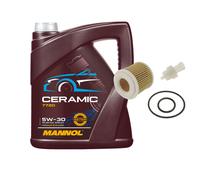FEBI Controllo Set 5L MANNOL Ceramic 5W-30 Per Toyota Auris Kombi 1.8 Hybrid
