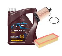 FEBI Controllo set 5L MANNOL Ceramic 5W-30 per VW Tiguan 2.0 TDI 4motion
