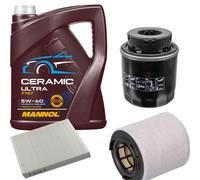 FEBI Controllo Set 5L MANNOL Ceramic 5W-40 Per Audi A1 1.4 TFSI