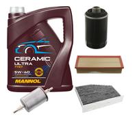 FEBI Controllo Set 5L MANNOL Ceramic 5W-40 Per Audi A3 Cabriolet 1.8 TFSI VW