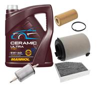 FEBI Controllo Set 5L MANNOL Ceramic 5W-40 Per Audi A3 Sportback 2.0 FSI VW