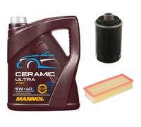 FEBI Controllo Set 5L MANNOL Ceramic 5W-40 Per Audi Q3 2.0 TFSI Quattro VW