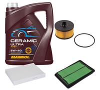 FEBI Controllo Set 5L MANNOL Ceramic 5W-40 Per Nissan Qashqai II 1.2 DiG-T