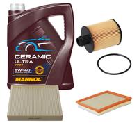 FEBI Controllo Set 5L MANNOL Ceramic 5W-40 Per Opel Astra J 2.0 CDTi