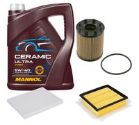 FEBI Controllo Set 5L MANNOL Ceramic 5W-40 Per Opel Corsa D 1.3 CDTi