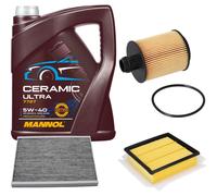 FEBI Controllo Set 5L MANNOL Ceramic 5W-40 Per Opel Corsa D 1.3 CDTi