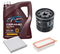 FEBI Controllo Set 5L MANNOL Ceramic 5W-40 Per Renault Clio IV Grandtour 1.5
