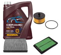 FEBI Controllo Set 5L MANNOL Ceramic 5W-40 Per Renault Kadjar 1.2 TCe 130