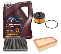 FEBI Controllo Set 5L MANNOL Ceramic 5W-40 Per Renault Scénic III 1.2 TCe