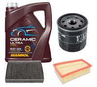 FEBI Controllo Set 5L MANNOL Ceramic 5W-40 Per Renault Scénic III 1.5 dCi
