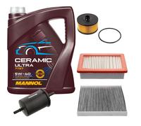 FEBI Controllo Set 5L MANNOL Ceramic 5W-40 Per Smart Forfour Schrägheck 0.9