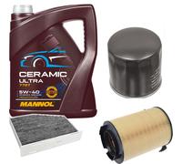 FEBI Controllo Set 5L MANNOL Ceramic 5W-40 Per VW Beetle Cabriolet 1.2 TSI