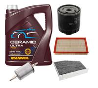FEBI Controllo Set 5L MANNOL Ceramic 5W-40 Per VW Golf V 1.4 16V