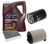FEBI Controllo Set 5L MANNOL Ceramic 5W-40 Per VW Golf V 1.6 Audi A3