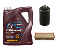 FEBI Controllo Set 5L MANNOL Ceramic 5W-40 Per VW Golf VI 2.0 GTI 1.8 TSI