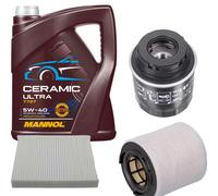 FEBI Controllo Set 5L MANNOL Ceramic 5W-40 Per VW Polo 1.2 TSI Seat Ibiza IV