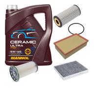 FEBI Controllo Set 5L MANNOL Ceramic 5W-40 Per VW T-ROC 2.0 TSI 4motion Seat