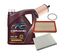 Febi Controllo Set 5L mannol Ceramica 5W-30 Adatto per VW Polo 1.4