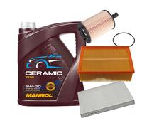 Febi Controllo Set 5L mannol Ceramica 5W-30 per Audi A4 Avant . 2.0 Tdi