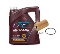 Febi Controllo Set 5L mannol Ceramica 5W-30 per BMW 3er Cabriolet 318i 318is