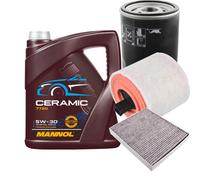 Febi Controllo Set 5L mannol Ceramica 5W-30 per Opel Astra K 1.4 Turbo Dischi