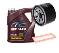 Febi Controllo Set 5L mannol Ceramica 5W-30 per Smart Fortwo Cabrio 1.0 Turbo