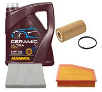 Febi Controllo Set 5L mannol Ceramica 5W-40 per Audi A1 2.0 TFSI Quattro