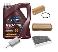 Febi Controllo Set 5L mannol Ceramica 5W-40 per Audi A3 Sportback 2.0 FSI VW