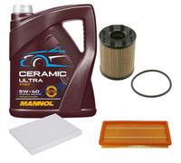 Febi Controllo Set 5L mannol Ceramica 5W-40 per Fiat Linea 1.4 T-Jet Grande