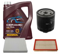 Febi Controllo Set 5L mannol Ceramica 5W-40 per Il VW Polo 1.4