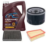 Febi Controllo Set 5L mannol Ceramica 5W-40 per Renault Grand Scénic III 1.5