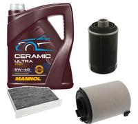 Febi Controllo Set 5L mannol Ceramica 5W-40 per Seat Altea XL XXL 2.0 TFSI