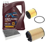 Febi Controllo Set 5L mannol Ceramica 5W-40 per VW Golf V 1.4 TSI Tiguan