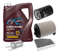 Febi Controllo Set 5L mannol Ceramica 5W-40 per VW Golf V 1.6 Audi